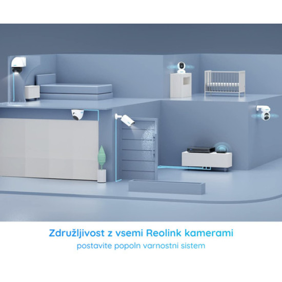 Snemalna enota Reolink RLN36, priklop do 36 kamer, 3x max. 16TB HDD disk, razširljiv spomin do 48TB, neprekinjeno snemanje, alarm, črna
