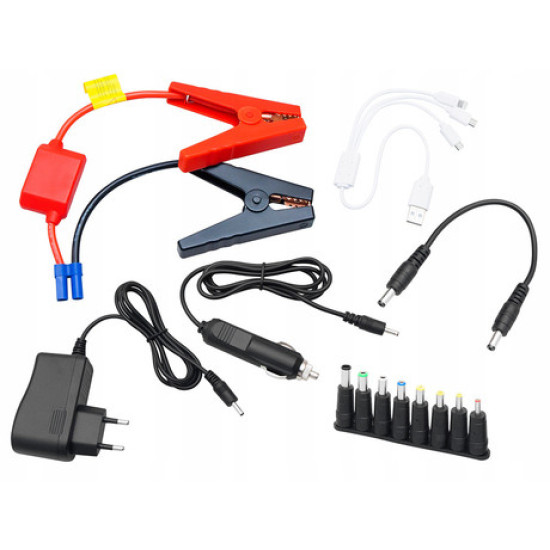 BLOW JS-19 zagonska baterija / jump starter, 16800mAh, powerbank, zaščita, varnostni dodatki, LED, 4x USB, kovček