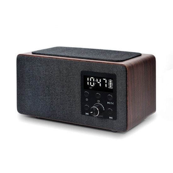 MANTA RDI910 WC radijski sprejemnik / ura / budilka, FM Radio, Bluetooth 5.0, polnilna baterija, Qi brezžični polnilec, microSD / AUX MANTA RDI910 WC radijski sprejemnik / ura / budilka, FM Radio, Bluetooth 5.0, polnilna baterija, Qi brezžični polnilec, microSD / AUX