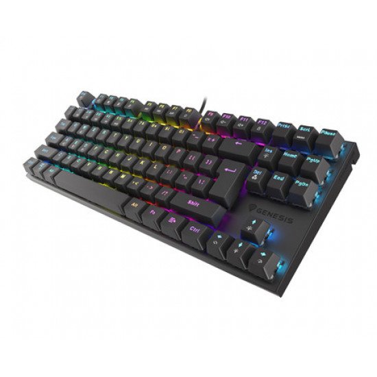 GENESIS THOR 303 TKL gaming tipkovnica, mehanska, RGB LED osvetlitev, Anti-Ghosting, F1 - F12, aplikacija, črna GENESIS THOR 303 TKL gaming tipkovnica, mehanska, RGB LED osvetlitev, Anti-Ghosting, F1 - F12, aplikacija, črna