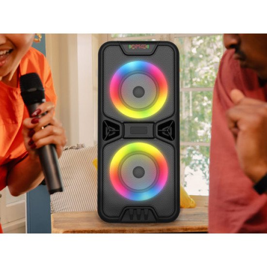 MANTA SPK816, Karaoke zvočni sistem, vgrajena baterija, Bluetooth 5.0, USB/AUX/MP3/TF/Radio, Disco LED lučke + mikrofon MANTA SPK816, Karaoke zvočni sistem, vgrajena baterija, Bluetooth 5.0, USB/AUX/MP3/TF/Radio, Disco LED lučke + mikrofon