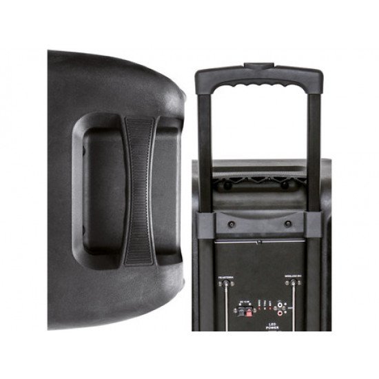 MANTA SPK5021 PRO FONOS prenosni KARAOKE zvočnik, Bluetooth 5.0, 8.000W P.M.P.O., TWS, Equalizer, polnilna baterija, FM Radio, USB / microSD / AUX / MIC-in, črn MANTA SPK5021 PRO FONOS prenosni KARAOKE zvočnik, Bluetooth 5.0, 8.000W P.M.P.O., TWS, Equalizer, polnilna baterija, FM Radio, USB / microSD / AUX / MIC-in, črn