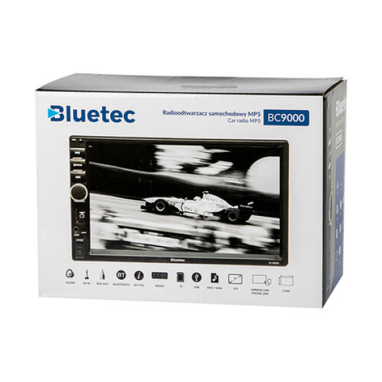 Avtoradio BLOW BLUETEC BC9000 78-288  MP5 / 2DIN / 7" barvni  zaslon na dotik, Bluetooth, USB, SD, Aux-in, ISO konektor