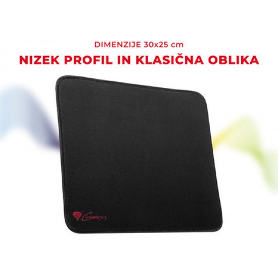 GENESIS Gaming podloga CARBON 500 M LOGO, vodoodporna, zaščiteni robovi, 300X250mm, črna GENESIS Gaming podloga CARBON 500 M LOGO, vodoodporna, zaščiteni robovi, 300X250mm, črna