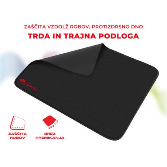 GENESIS Gaming podloga CARBON 500 M LOGO, vodoodporna, zaščiteni robovi, 300X250mm, črna GENESIS Gaming podloga CARBON 500 M LOGO, vodoodporna, zaščiteni robovi, 300X250mm, črna