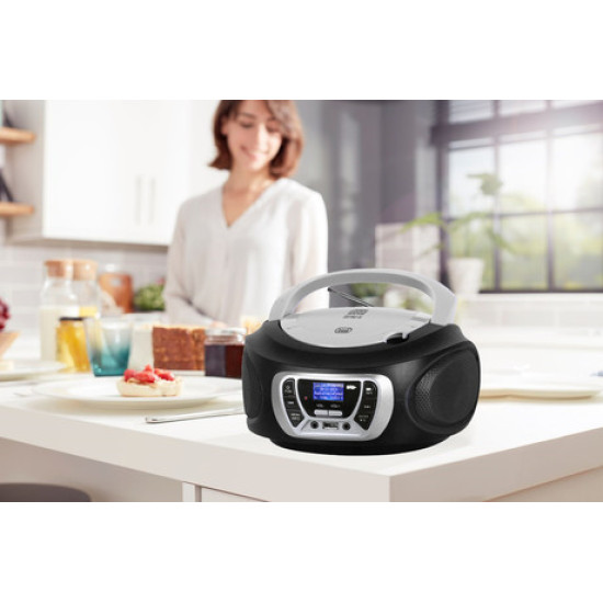TREVI CMP 510, Boombox, CD/USB/Radio DAB/DAB+/FM, RDS, daljinec, črne barve TREVI CMP 510, Boombox, CD/USB/Radio DAB/DAB+/FM, RDS, daljinec, črne barve