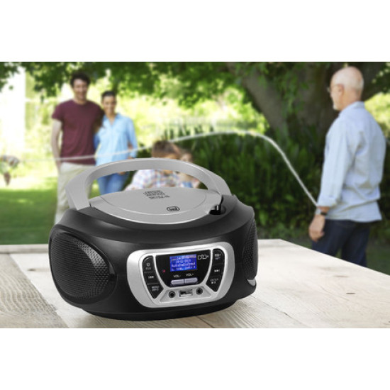 TREVI CMP 510, Boombox, CD/USB/Radio DAB/DAB+/FM, RDS, daljinec, črne barve TREVI CMP 510, Boombox, CD/USB/Radio DAB/DAB+/FM, RDS, daljinec, črne barve