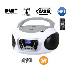 TREVI CMP 510, Boombox, CD/USB/Radio DAB/DAB+/FM, RDS, daljinec, bele barve