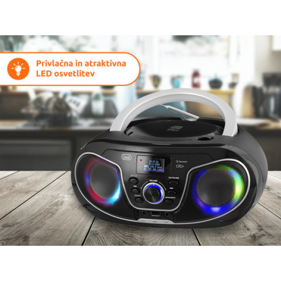 TREVI CMP 588, Boombox, CD/USB/Radio DAB/DAB+/FM, RDS, LED, daljinec, črn