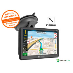 GPS navigacija NAVITEL E707 Magnetic, 7" zaslon, baterija, magnetni nosilec, informacije o vožnji, karte za celotno Evropo