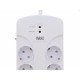 Prenapetostna zaščita WELL EXTS-8S3M, 8x vtičnica 230V + 4x USB, 16A, 3680W, 3m Prenapetostna zaščita WELL EXTS-8S3M, 8x vtičnica 230V + 4x USB, 16A, 3680W, 3m