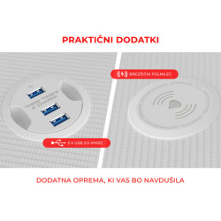 Profesionalna GAMING miza GENESIS HOLM 320 RGB, LED RGB osvetlitev, vgrajen brezžični polnilec in USB 3.0 razdelilec Profesionalna GAMING miza GENESIS HOLM 320 RGB, LED RGB osvetlitev, vgrajen brezžični polnilec in USB 3.0 razdelilec