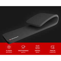 GENESIS RUBID 400 podloga za zapestja, ergonomska, mehka pena, protizdrsna, 470 x 95 mm, črna GENESIS RUBID 400 podloga za zapestja, ergonomska, mehka pena, protizdrsna, 470 x 95 mm, črna