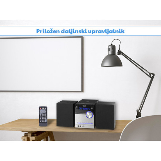 TREVI HCX 10D8, Glasbeni Hi-Fi sistem, FM Radio DAB/DAB+, BT/CD/MP3/USB/AUX-in, LCD zaslon