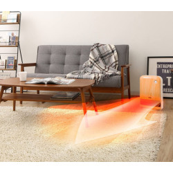 IRIS OHYAMA keramični grelnik JCH-15TD4, 1500W, časovnik, senzor gibanja, imitacija lesa