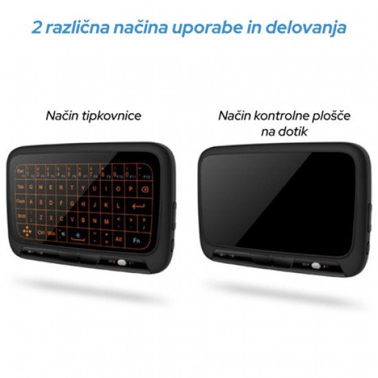 Brezžična mini QUERTY tipkovnica/daljinec TOUCH BLOW mini KS-4, WiFi 2.4GHz, vgrajena baterija, na dotik, do 10m Brezžična mini QUERTY tipkovnica/daljinec TOUCH BLOW mini KS-4, WiFi 2.4GHz, vgrajena baterija, na dotik, do 10m
