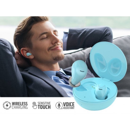 LEDWOOD LUNA brezžične slušalke, TWS, BT5.0, Voice, Touch, Brezžično polnjenje, modre LEDWOOD LUNA brezžične slušalke, TWS, BT5.0, Voice, Touch, Brezžično polnjenje, modre