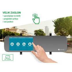 Pametno avto ogledalo NAVITEL MR450 GPS, prednja in zadnja avto kamera, Full HD, 5.5" IPS zaslon, Night Vision, SONY senzor, GPS, aplikacija Pametno avto ogledalo NAVITEL MR450 GPS, prednja in zadnja avto kamera, Full HD, 5.5" IPS zaslon, Night Vision, SONY senzor, GPS, aplikacija