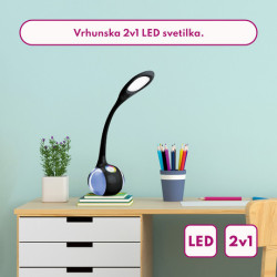 PLATINET PDL20 namizna LED + nočna svetilka, upravljanje na dotik, 3 stopnje osvetlitve, črna PLATINET PDL20 namizna LED + nočna svetilka, upravljanje na dotik, 3 stopnje osvetlitve, črna