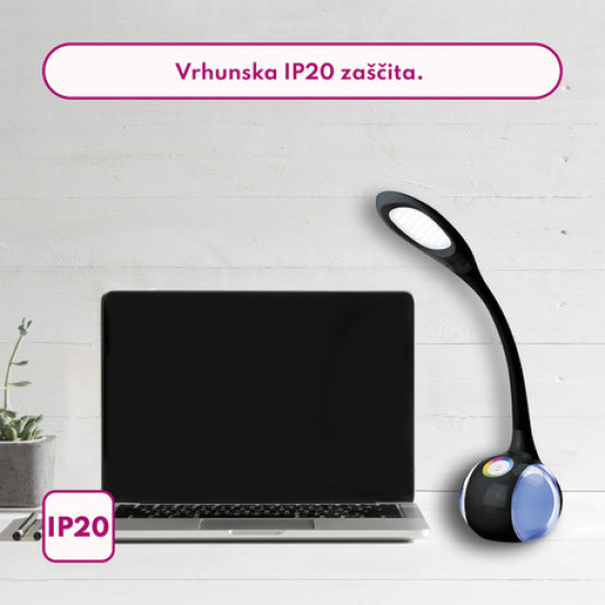 PLATINET PDL20 namizna LED + nočna svetilka, upravljanje na dotik, 3 stopnje osvetlitve, črna PLATINET PDL20 namizna LED + nočna svetilka, upravljanje na dotik, 3 stopnje osvetlitve, črna