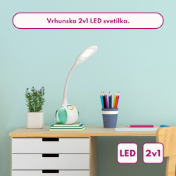 PLATINET PDL20 namizna LED + nočna svetilka, upravljanje na dotik, 3 stopnje osvetlitve, bela PLATINET PDL20 namizna LED + nočna svetilka, upravljanje na dotik, 3 stopnje osvetlitve, bela