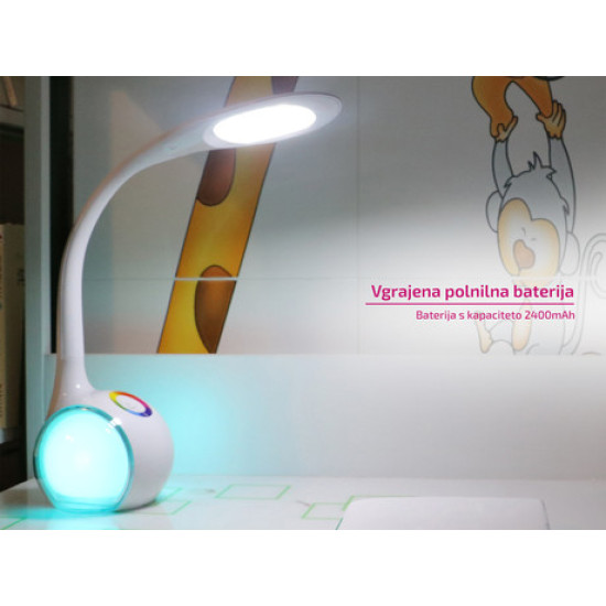 PLATINET PDL20BAT namizna in nočna svetilka, LED, vgrajena baterija, na dotik, bela PLATINET PDL20BAT namizna in nočna svetilka, LED, vgrajena baterija, na dotik, bela