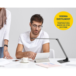 PLATINET PDL509 vrhunska namizna LED svetilka, delovanje na dotik, USB polnilec, nočna lučka, nastavljivo 2800-5700k, aluminij PLATINET PDL509 vrhunska namizna LED svetilka, delovanje na dotik, USB polnilec, nočna lučka, nastavljivo 2800-5700k, aluminij