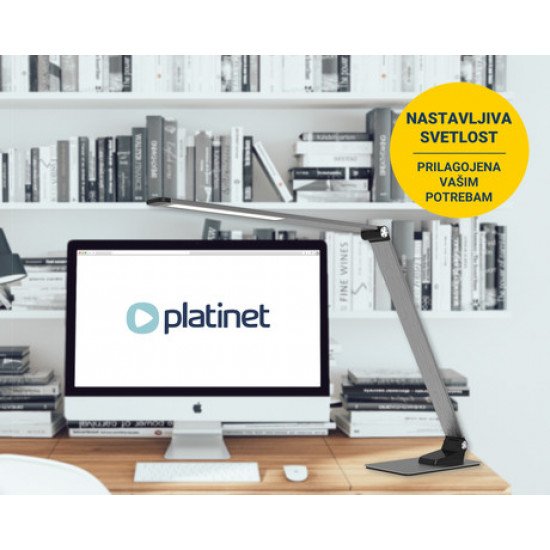 PLATINET PDL509 vrhunska namizna LED svetilka, delovanje na dotik, USB polnilec, nočna lučka, nastavljivo 2800-5700k, aluminij PLATINET PDL509 vrhunska namizna LED svetilka, delovanje na dotik, USB polnilec, nočna lučka, nastavljivo 2800-5700k, aluminij