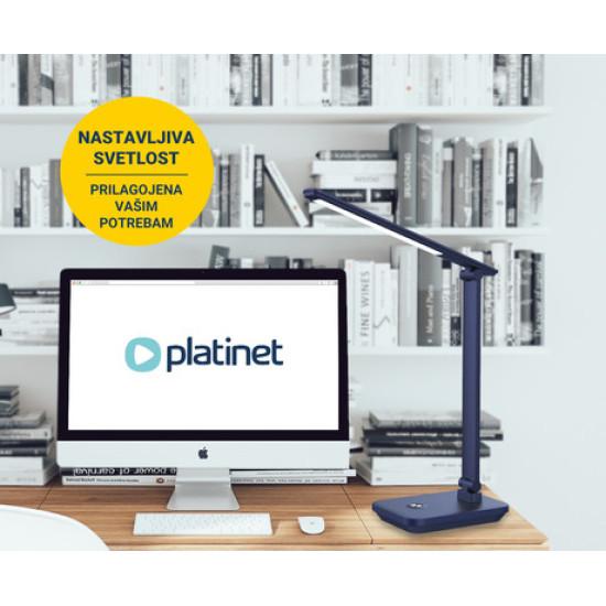 PLATINET PDL6731 namizna LED svetilka, vgrajena polnilna baterija, delovanje na dotik, modra PLATINET PDL6731 namizna LED svetilka, vgrajena polnilna baterija, delovanje na dotik, modra