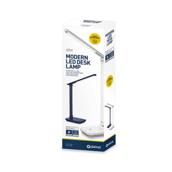 PLATINET PDL6731 namizna LED svetilka, vgrajena polnilna baterija, delovanje na dotik, bela