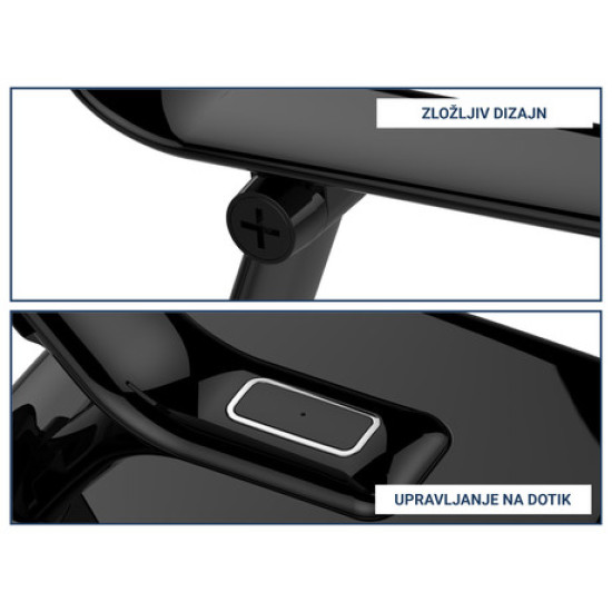 PLATINET PDL70 namizna LED + nočna svetilka, upravljanje na dotik, USB polnilec, črna PLATINET PDL70 namizna LED + nočna svetilka, upravljanje na dotik, USB polnilec, črna