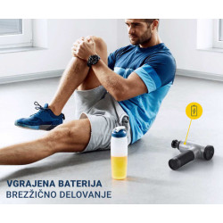 PLATINET PMAS1 masažna pištola, 20W, polnilna baterija, 6 stopenj moči, 4 nastavki PLATINET PMAS1 masažna pištola, 20W, polnilna baterija, 6 stopenj moči, 4 nastavki