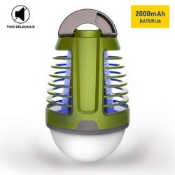 PLATINET PMKL6500 2v1 - Lanterna proti mrčesu + LED lučka, vgrajena zmogljiva LI-ON baterija, območje delovanja 30-40m2