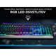 GENESIS RHOD 300RGB gaming tipkovnica, osvetlitev v 7 barvah, multimedijska, membranska, Anti-Ghosting, vodoodporna