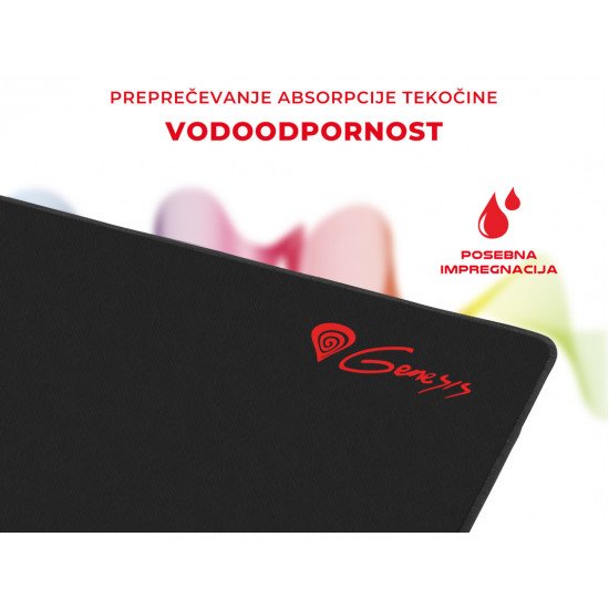 GENESIS vrhunska Gaming podloga CARBON 500 MAXI LOGO, vodoodporna, zaščiteni robovi, 900x450mm GENESIS vrhunska Gaming podloga CARBON 500 MAXI LOGO, vodoodporna, zaščiteni robovi, 900x450mm