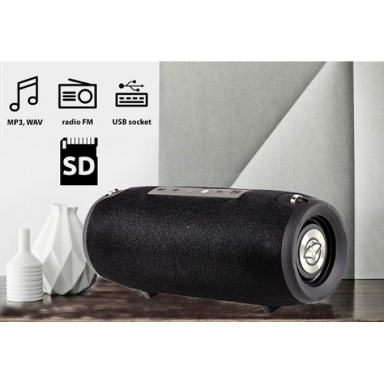 MANTA SPK15GO Bluetooth zvočnik + woofer, BT5.0/USB/MicroSD/Radio FM/AUX-in, 20W, IPX4, do 8 ur predvajanja, črn MANTA SPK15GO Bluetooth zvočnik + woofer, BT5.0/USB/MicroSD/Radio FM/AUX-in, 20W, IPX4, do 8 ur predvajanja, črn