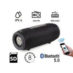 MANTA SPK15GO Bluetooth zvočnik + woofer, BT5.0/USB/MicroSD/Radio FM/AUX-in, 20W, IPX4, do 8 ur predvajanja, črn MANTA SPK15GO Bluetooth zvočnik + woofer, BT5.0/USB/MicroSD/Radio FM/AUX-in, 20W, IPX4, do 8 ur predvajanja, črn