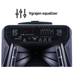 MANTA SPK5033, Karaoke zvočni sistem, prenosni/voziček, vgrajena baterija, Bluetooth 5.0, USB/MP3/SD/RADIO FM, Disco LED lučke, TWS MANTA SPK5033, Karaoke zvočni sistem, prenosni/voziček, vgrajena baterija, Bluetooth 5.0, USB/MP3/SD/RADIO FM, Disco LED lučke, TWS