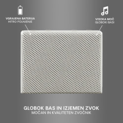URBANISTA SYDNEY bluetooth zvočnik, TWS, IPX5, White Mist ( bel) URBANISTA SYDNEY bluetooth zvočnik, TWS, IPX5, White Mist ( bel)