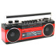 TREVI RR 501 BT Radijski kasetofon s tehnologijo Bluetooth, črno rdeč TREVI RR 501 BT Radijski kasetofon s tehnologijo Bluetooth, črno rdeč