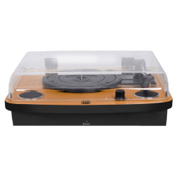 TREVI TT 1022 BT Prenosni gramofon s tehnologijo Bluetooth, STEREO zvočnika, AUX-IN, RCA, črno lesen TREVI TT 1022 BT Prenosni gramofon s tehnologijo Bluetooth, STEREO zvočnika, AUX-IN, RCA, črno lesen