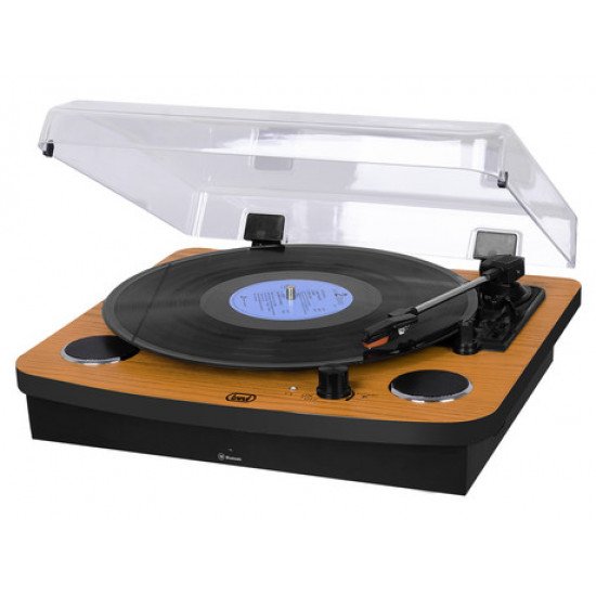 TREVI TT 1022 BT Prenosni gramofon s tehnologijo Bluetooth, STEREO zvočnika, AUX-IN, RCA, črno lesen TREVI TT 1022 BT Prenosni gramofon s tehnologijo Bluetooth, STEREO zvočnika, AUX-IN, RCA, črno lesen