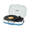 TREVI TT 1020 SALLY BT Prenosni gramofon s tehnologijo Bluetooth, USB, AUX-IN, RCA, belo-turkizen
