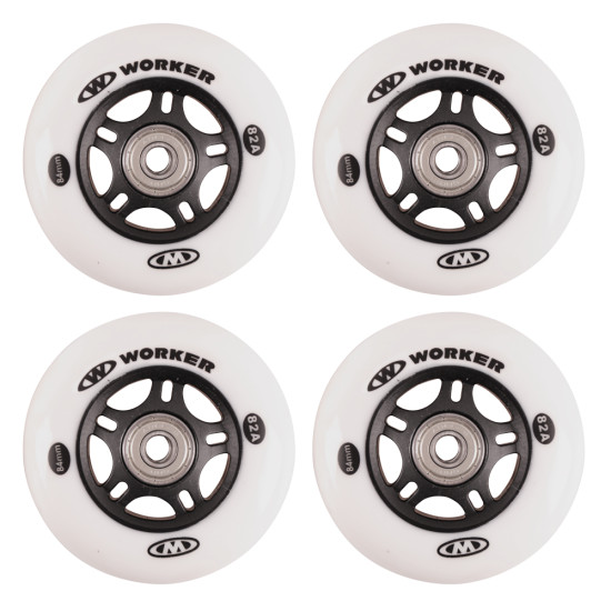 Koleščka za rolerje WORKER 84mm in ležaji ABEC-9 krom - Set 4 kosi Koleščka za rolerje WORKER 84mm in ležaji ABEC-9 krom - Set 4 kosi