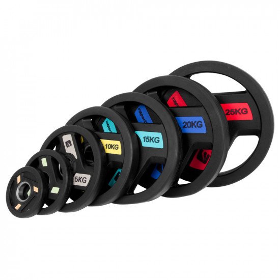 Gumirana olimpijska utež inSPORTline Herk 5 kg Gumirana olimpijska utež inSPORTline Herk 5 kg