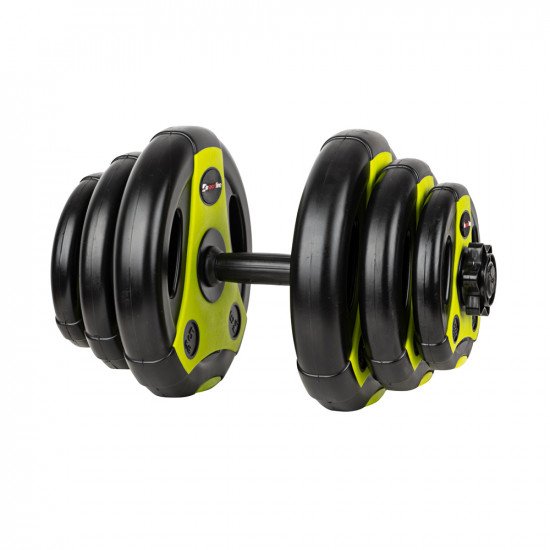 Cementni enoročni set uteži inSPORTline 3-18 kg črno-zelen Cementni enoročni set uteži inSPORTline 3-18 kg črno-zelen