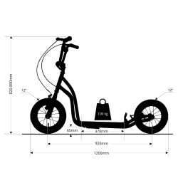 Skiro inSPORTline Raicot SE 12" roza-oranžna Skiro inSPORTline Raicot SE 12" roza-oranžna
