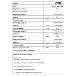 VOX vgradna kuhalna plošča EBG 400 GIX VOX vgradna kuhalna plošča EBG 400 GIX
