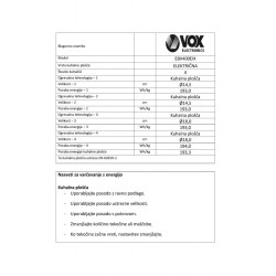 VOX vgradna električna plošča EBX400 EIX VOX vgradna električna plošča EBX400 EIX