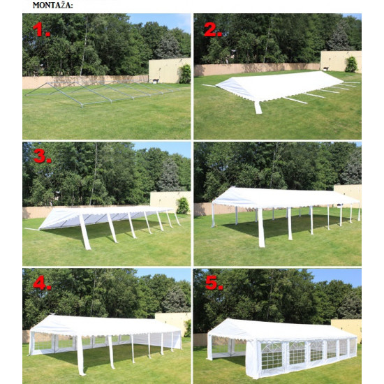 Prireditveni šotor 5x10 PVC ponjava 700g
